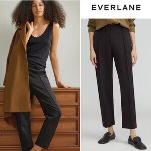 Everlane Black Dream Pants Tapered Slim High‎ Waisted Seam Trousers Pants Slacks